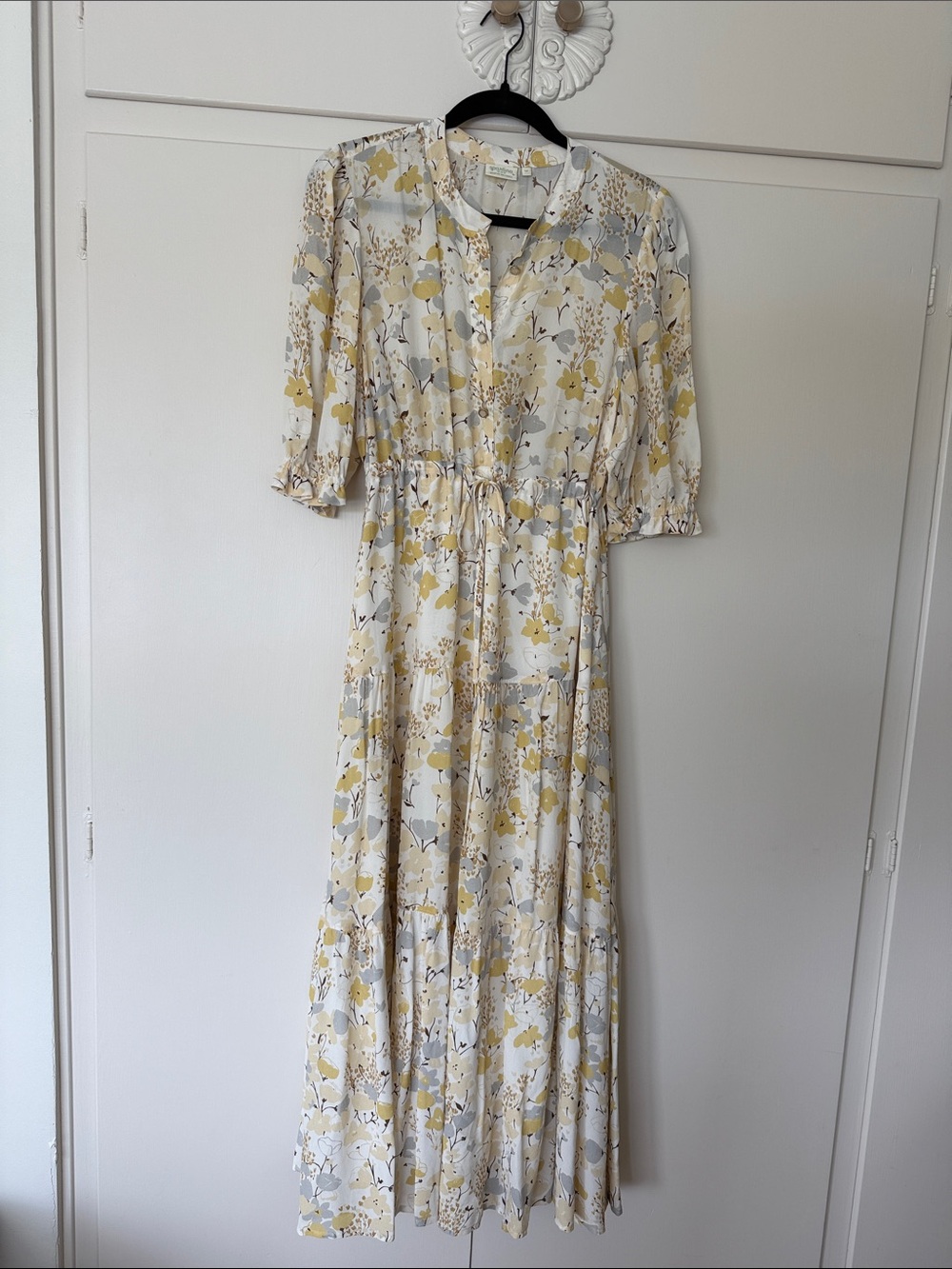 Spartina 449 Yellow and Cream Floral Maxi Dress